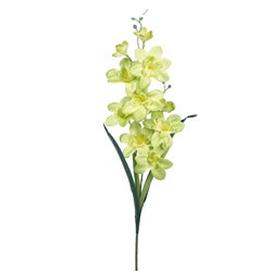 1 stk. Orkidé Grøn på stilk. Elegant kunstig dekoration 50 cm.