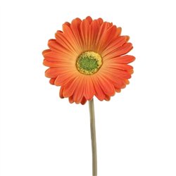 1 stk. Gerbera Orange kunstig 37 cm - Blomsterbinding og Festlige Anledning.