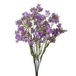 1 stk. Brudeslør Blomster Kunstig i 5-grenet Lilla 30 cm