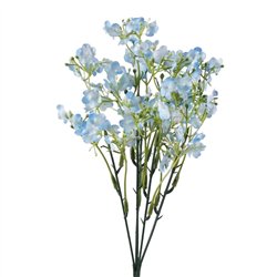 1 stk. Brudesl&oslash;r Blomster Kunstig i 5-grenet Bl&aring; 30 cm