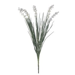 1 stk. Tidsel Kunstig Naturtro og Dekorativ i 5-grenet i Hvid 46 cm