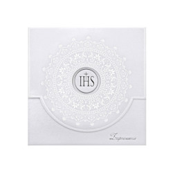 White ornamented holy communion invitation (1 pkt / 10 pc.) White ornamented holy communion invitation (1 pkt / 10 pc.)