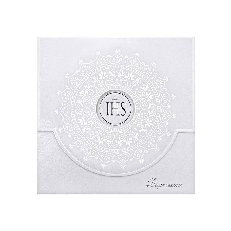 White ornamented holy communion invitation (1 pkt / 10 pc.) White ornamented holy communion invitation (1 pkt / 10 pc.)