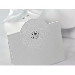 White ornamented holy communion invitation (1 pkt / 10 pc.) White ornamented holy communion invitation (1 pkt / 10 pc.)
