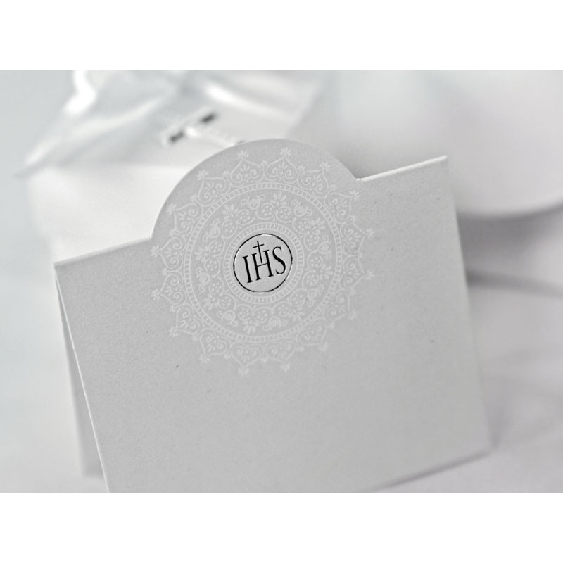 White ornamented holy communion invitation (1 pkt / 10 pc.) White ornamented holy communion invitation (1 pkt / 10 pc.)