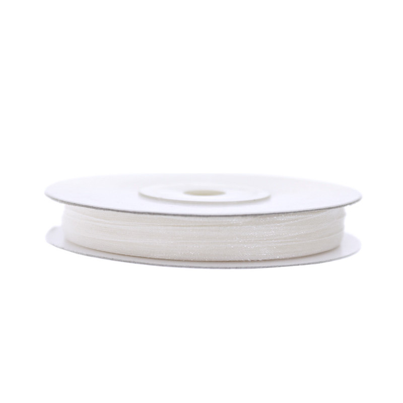 Chiffon Ribbon, white, 3mm/50m (1 pc. / 50 lm) Chiffon Ribbon, white, 3mm/50m (1 pc. / 50 lm)