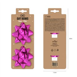 2 stk. Gavesløjfer Mat Fuchsia med Selvklæbende Tape – Størrelse 75 mm. 2 stk. Gavesløjfer Mat Fuchsia med Selvklæbende Tape – Størrelse 75 mm.