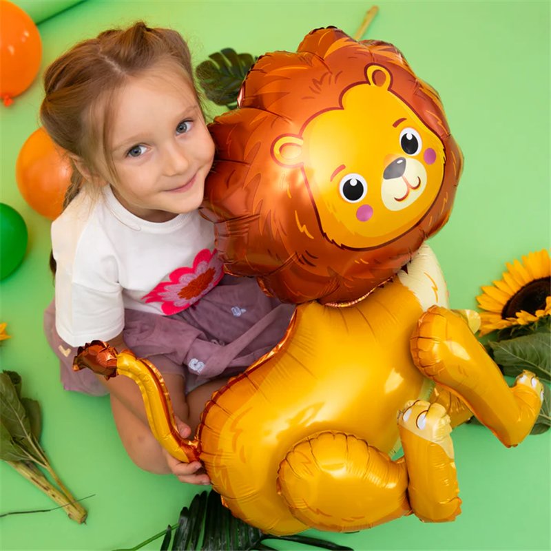 1 stk. Stående Folieballon Løve farverig 53x54 cm – Perfekt til Børnefest & Dyretema 1 stk. Stående Folieballon Løve farverig 53x54 cm – Perfekt til Børnefest & Dyretema