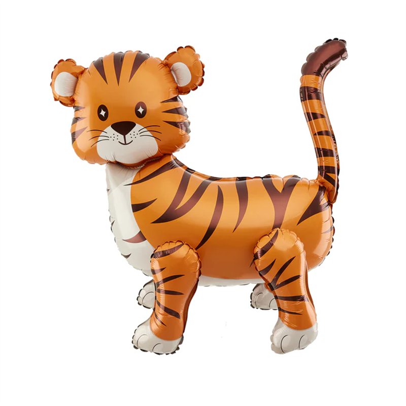 1 stk. Stående Folieballon Tiger farverig 58x56 cm – Perfekt til Børnefest & Dyretema 1 stk. Stående Folieballon Tiger farverig 58x56 cm – Perfekt til Børnefest & Dyretema