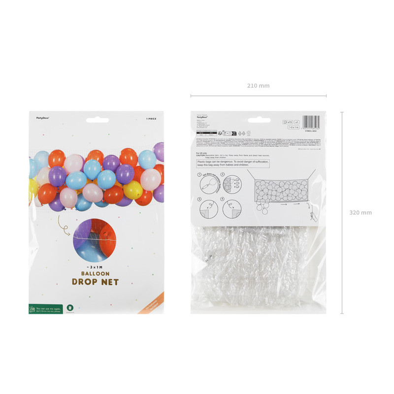 Balloon Drop Net, 3x1m Balloon Drop Net, 3x1m