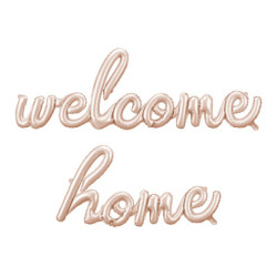 Foil balloon Welcome Home, 335x71 cm, cappuccino Foil balloon Welcome Home, 335x71 cm, cappuccino