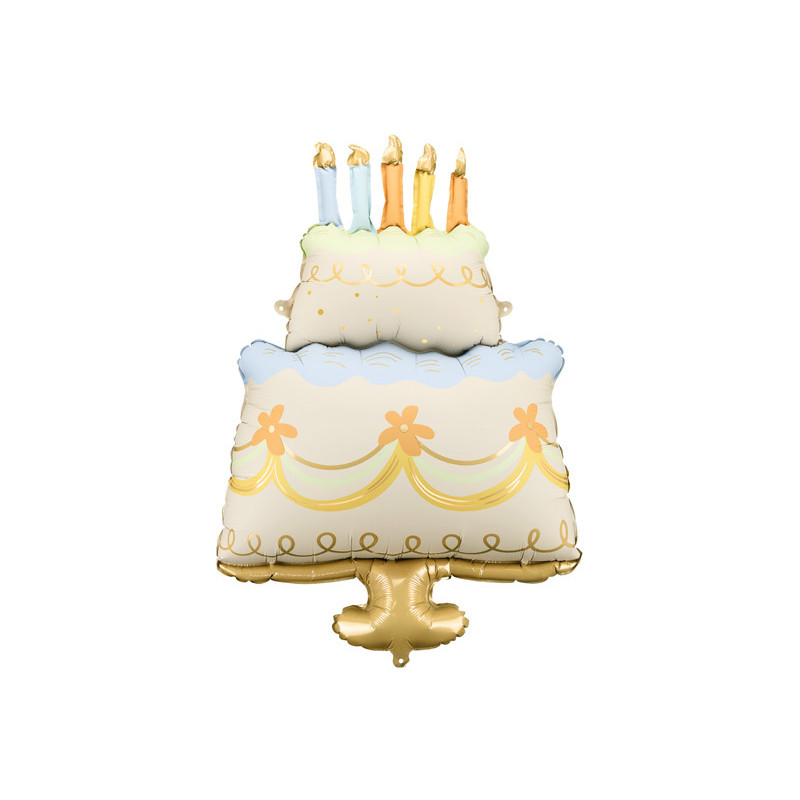 Foil Balloon Cake, 62x104 cm, mix
