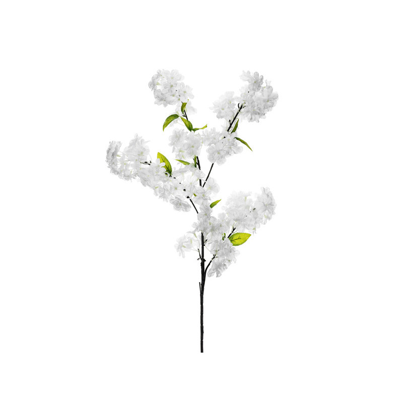 Artificial flower - Blooming Cherry, 97 cm, white