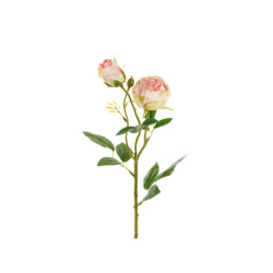 Artificial flower - Rose with two buds, 55 cm, light powder pink Artificial flower - Rose with two buds, 55 cm, light powder pink