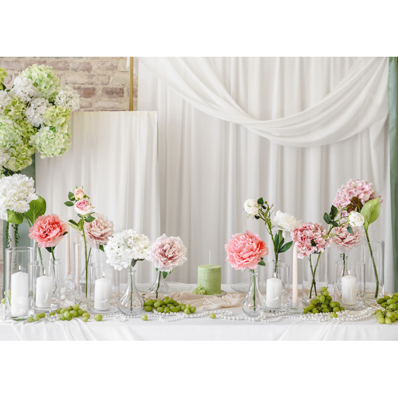 Artificial flower - Rose with two buds, 55 cm, light powder pink Artificial flower - Rose with two buds, 55 cm, light powder pink