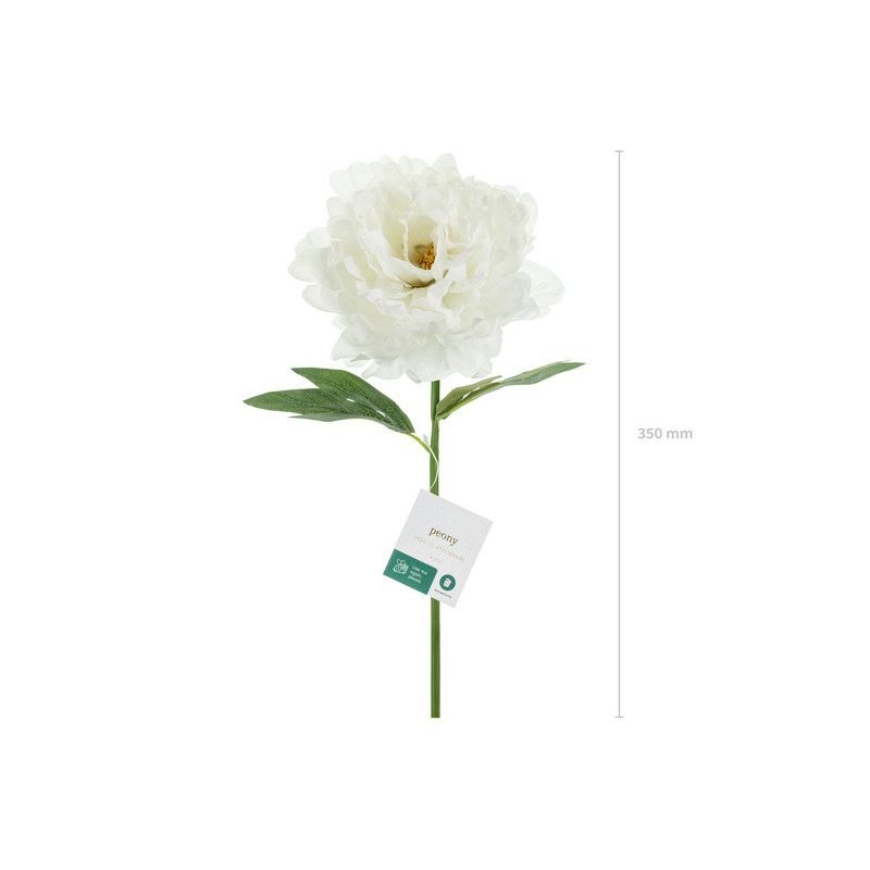 Artificial flower- Peony, 35 cm, white Artificial flower- Peony, 35 cm, white