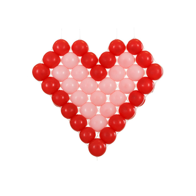 Heart Balloons Mesh, 63x58 cm
