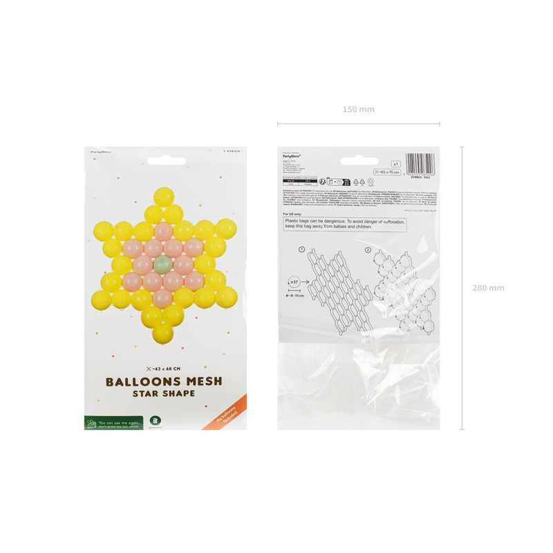 Star Balloons Mesh, 63x68 cm Star Balloons Mesh, 63x68 cm