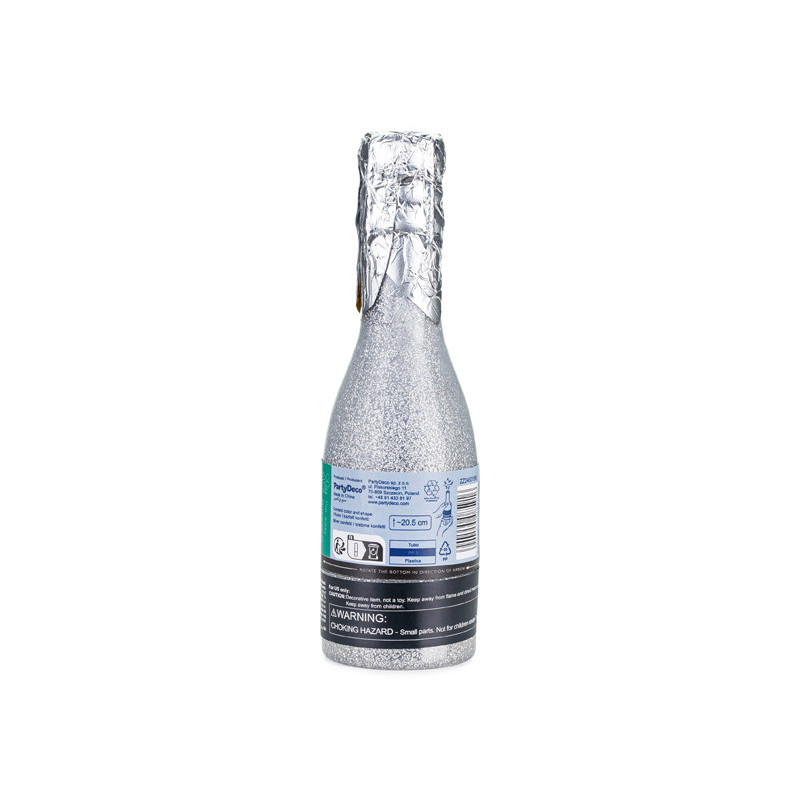Champagne Confetti Cannon, Silver, 20.5cm Champagne Confetti Cannon, Silver, 20.5cm
