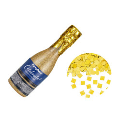 Champagne Confetti Cannon, Gold, 20.5cm Champagne Confetti Cannon, Gold, 20.5cm
