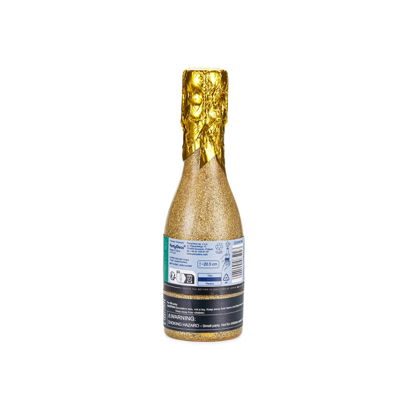 Champagne Confetti Cannon, Gold, 20.5cm Champagne Confetti Cannon, Gold, 20.5cm