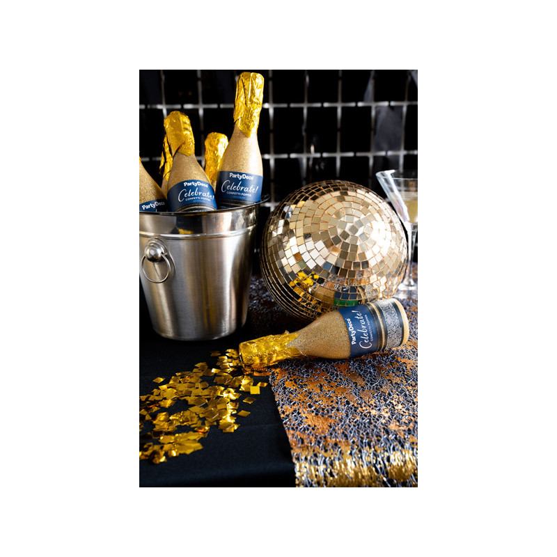 Champagne Confetti Cannon, Gold, 20.5cm Champagne Confetti Cannon, Gold, 20.5cm