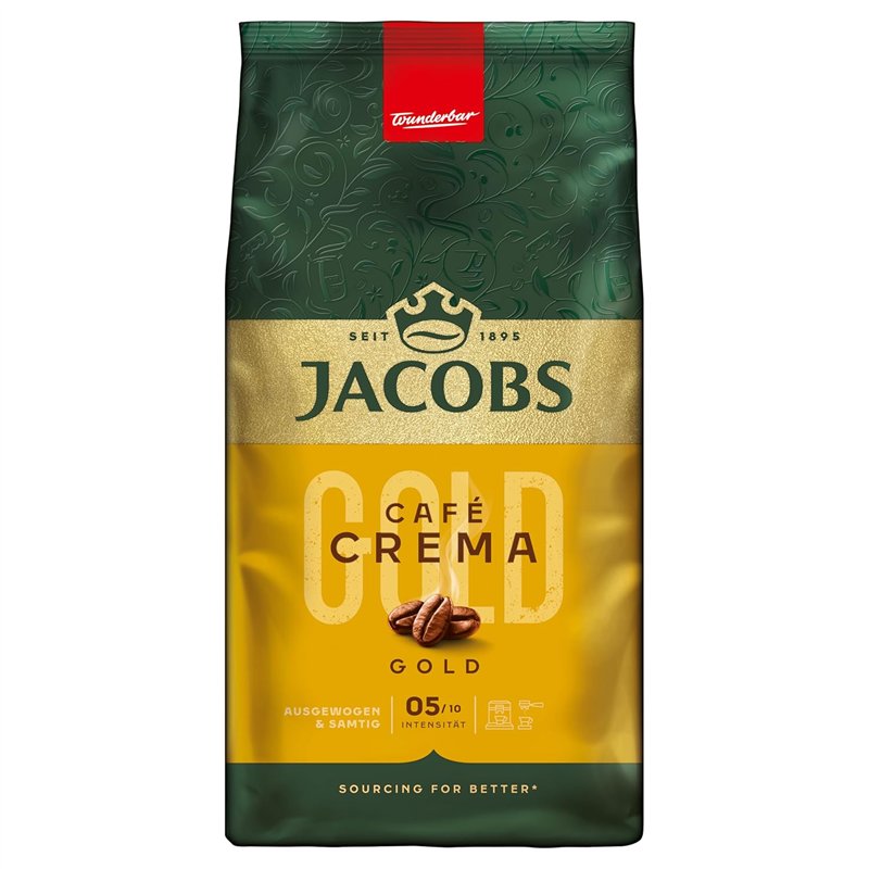 1 Kg. Jacobs Café Crema Gold Hele Kaffebønner – En Fyldig og Harmonisk Kaffeoplevelse 1 Kg. Jacobs Café Crema Gold Hele Kaffebønner – En Fyldig og Harmonisk Kaffeoplevelse
