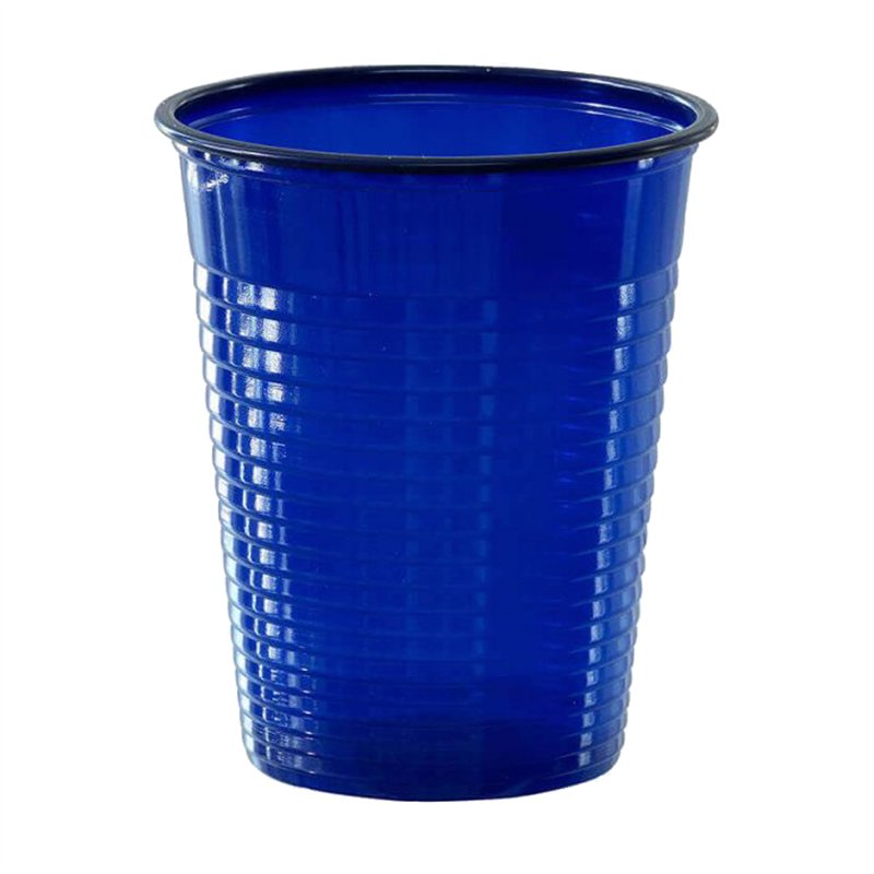 100 stk Plastbæger - blå 210 ml. 100 stk Plastbæger - blå 210 ml.