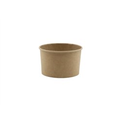 25 stk. 245 ml Øko Kraft papirskål brun beholder til is og desserter 25 stk. 245 ml Øko Kraft papirskål brun beholder til is og desserter