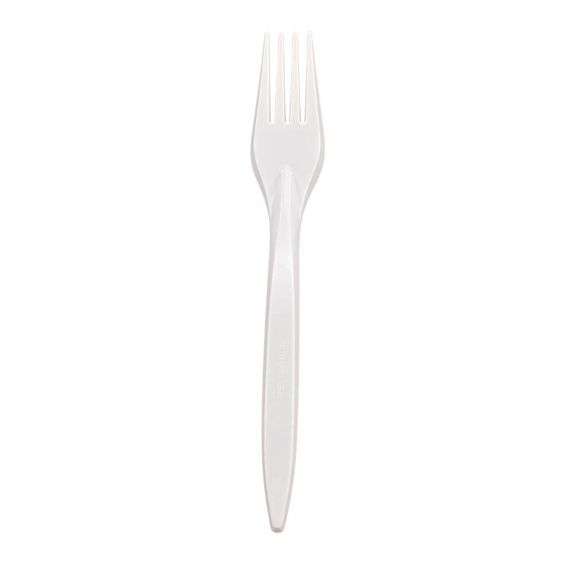 100 stk. Plastgaffel hvid genbrugelig – Elegant bestik til bryllup & grillfest, maskinopvask 125 gange 100 stk. Plastgaffel hvid genbrugelig – Elegant bestik til bryllup & grillfest, maskinopvask 125 gange