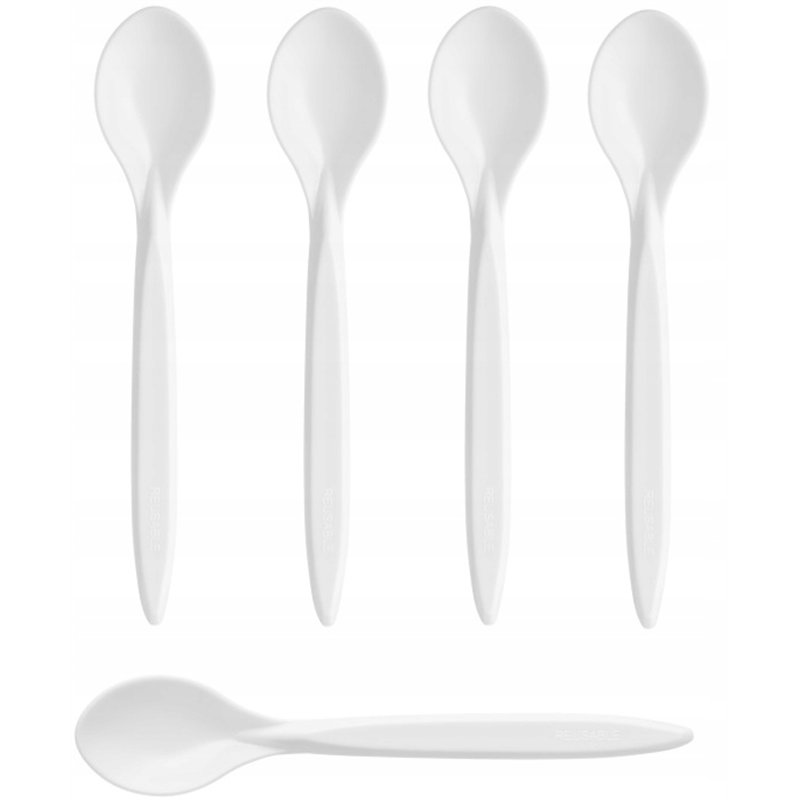 100 stk. Genbrugelige teskeer hvid PS-plast – Elegant bestik til bryllup & fest, opvask 125 gange 100 stk. Genbrugelige teskeer hvid PS-plast – Elegant bestik til bryllup & fest, opvask 125 gange