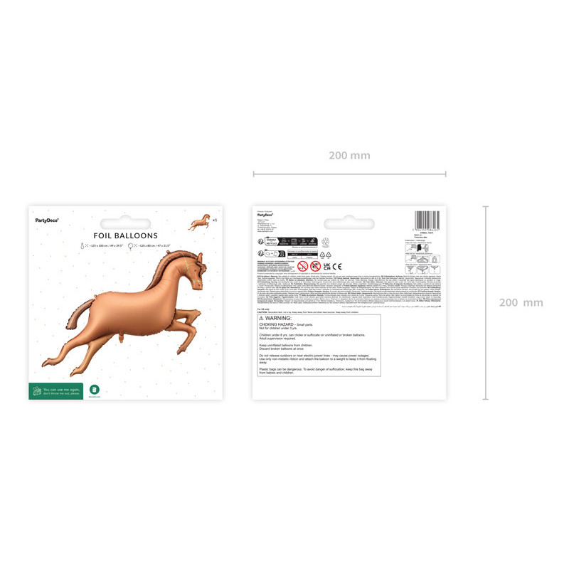 Foil Balloon Horse, 125x100cm, mix Foil Balloon Horse, 125x100cm, mix