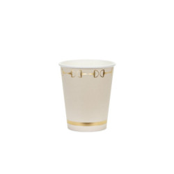 Paper cups Stirrups, beige, 220 ml (1 pkt / 6 pc.) Paper cups Stirrups, beige, 220 ml (1 pkt / 6 pc.)