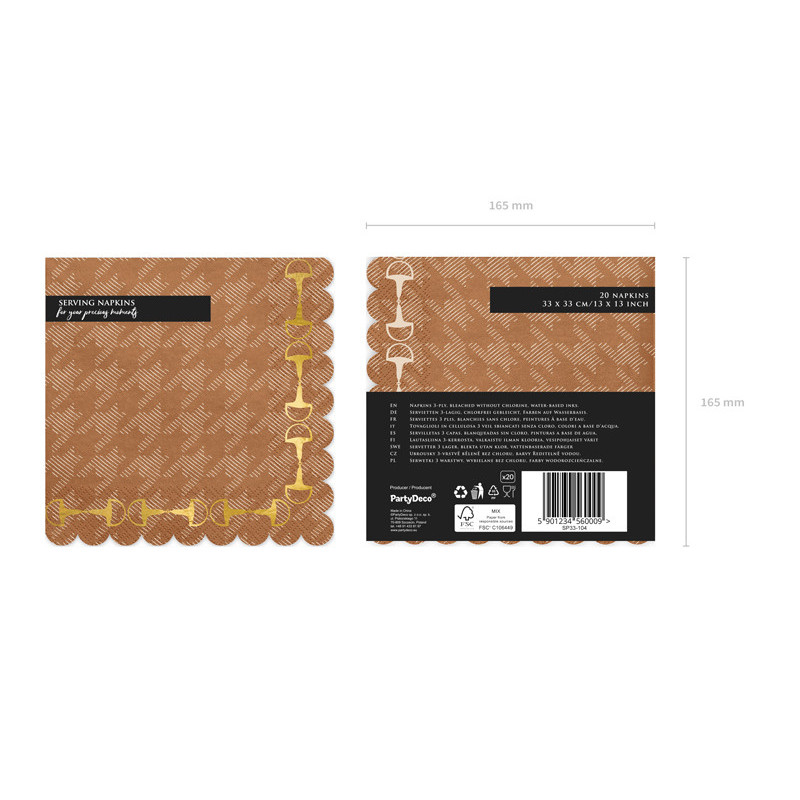 Napkins Stirrups, mix, 33x33 cm (1 pkt / 12 pc.) Napkins Stirrups, mix, 33x33 cm (1 pkt / 12 pc.)