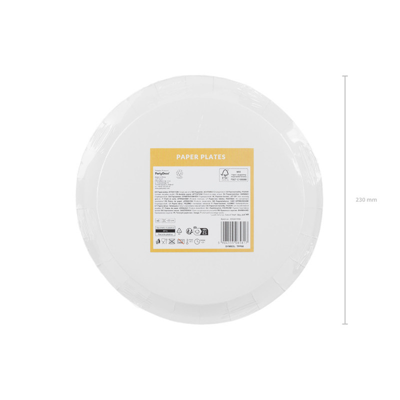 Plates Horse, mix, 23 cm (1 pkt / 6 pc.) Plates Horse, mix, 23 cm (1 pkt / 6 pc.)