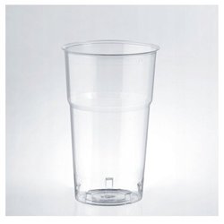 50 stk Engangs Krystalplastik Glas 300ml med Målestrege