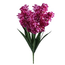 1 stk. Buket af Kunstige Hyacinter 'Instinkt', Rosa/Lilla &ndash; 7 Hoveder, Imponerende 55 cm