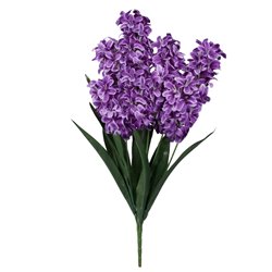 1 stk. Buket af Kunstige Hyacinter 'Instinkt', Lilla &ndash; 7 Hoveder, Imponerende 55 cm