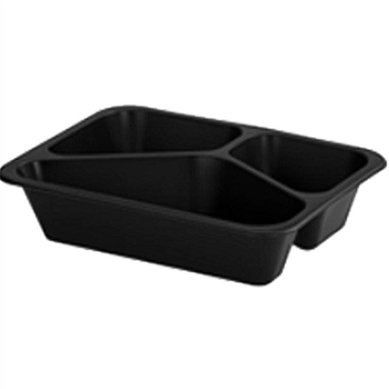50 stk Gourmet bakker 3-rums - Sort 227x178x50 - 1300 ml 50 stk Gourmet bakker 3-rums - Sort 227x178x50 - 1300 ml