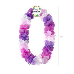 Lilla Hawaii Halskæde – Festlig Blomsterkrans i Lei-Stil 105-115 cm Lilla Hawaii Halskæde – Festlig Blomsterkrans i Lei-Stil 105-115 cm