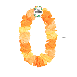Orange Hawaii Halskæde – Festlig Blomsterkrans i Lei-Stil 105-115 cm Orange Hawaii Halskæde – Festlig Blomsterkrans i Lei-Stil 105-115 cm