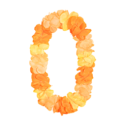 Orange Hawaii Halskæde – Festlig Blomsterkrans i Lei-Stil 105-115 cm Orange Hawaii Halskæde – Festlig Blomsterkrans i Lei-Stil 105-115 cm