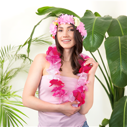 Pink Hawaii Halskæde – Festlig Blomsterkrans i Lei-Stil 105-115 cm Pink Hawaii Halskæde – Festlig Blomsterkrans i Lei-Stil 105-115 cm