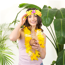 Gul Hawaii Halskæde – Festlig Blomsterkrans i Lei-Stil 105-115 cm Gul Hawaii Halskæde – Festlig Blomsterkrans i Lei-Stil 105-115 cm