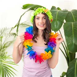 Mix Hawaii Halskæde – Festlig Blomsterkrans i Lei-Stil 105-115 cm Mix Hawaii Halskæde – Festlig Blomsterkrans i Lei-Stil 105-115 cm