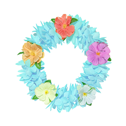 1 stk. Lyseblå Hawaii Pandebånd – Elastisk Blomsterkrans til Fest & Farver 1 stk. Lyseblå Hawaii Pandebånd – Elastisk Blomsterkrans til Fest & Farver