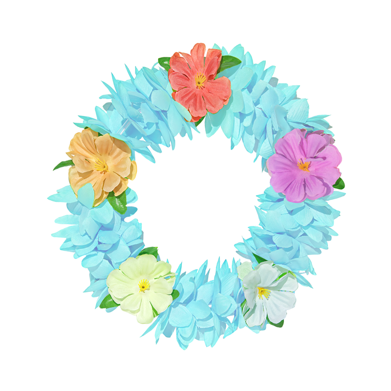 1 stk. Lyseblå Hawaii Pandebånd – Elastisk Blomsterkrans til Fest & Farver 1 stk. Lyseblå Hawaii Pandebånd – Elastisk Blomsterkrans til Fest & Farver