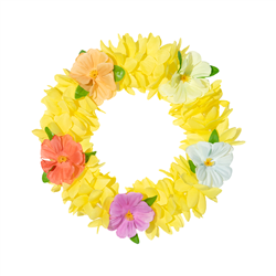1 stk. Gul Hawaii Pandebånd – Elastisk Blomsterkrans til Fest & Farver 1 stk. Gul Hawaii Pandebånd – Elastisk Blomsterkrans til Fest & Farver