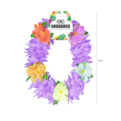 1 stk. Lavendel Hawaii Pandebånd – Elastisk Blomsterkrans til Fest & Farver 1 stk. Lavendel Hawaii Pandebånd – Elastisk Blomsterkrans til Fest & Farver