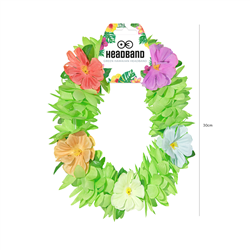 1 stk. Lysegrøn Hawaii Pandebånd – Elastisk Blomsterkrans til Fest & Farver 1 stk. Lysegrøn Hawaii Pandebånd – Elastisk Blomsterkrans til Fest & Farver